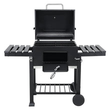 Load image into Gallery viewer, Large BBQ Grills Stove Trolley Barbecue Cart Built in Thermometer with Wheels-2 Size