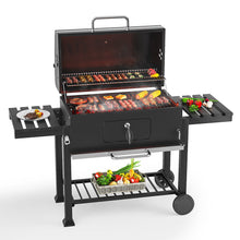 Load image into Gallery viewer, Large BBQ Grills Stove Trolley Barbecue Cart Built in Thermometer with Wheels-2 Size