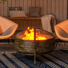 Load image into Gallery viewer, Outdoor BBQ Grill Shelf Camping Fire Pit Wood Burner Heater Garden Stove Patio Brazier