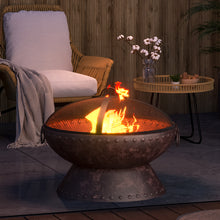 Load image into Gallery viewer, Outdoor Fire Pit BBQ Firepit Brazier Garden Round Heater Stove Patio Barbecues Grill