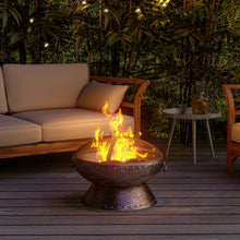 Load image into Gallery viewer, Outdoor Fire Pit BBQ Firepit Brazier Garden Round Heater Stove Patio Barbecues Grill