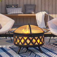 Load image into Gallery viewer, Fire Pit BBQ Firepit Brazier Outdoor Garden Stove Patio Heater