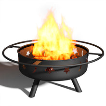 Load image into Gallery viewer, Outdoor Round Fire Pit BBQ Fire Pit Brazier Garden Patio Heater With Dust Mesh