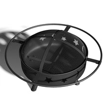 Load image into Gallery viewer, Outdoor Round Fire Pit BBQ Fire Pit Brazier Garden Patio Heater With Dust Mesh