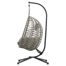 Load image into Gallery viewer, Wrapped Rattan Steel Hanging Egg Chair Leisure Chair Cushion Hammock Swing Chair