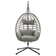 Load image into Gallery viewer, Wrapped Rattan Steel Hanging Egg Chair Leisure Chair Cushion Hammock Swing Chair