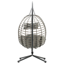 Load image into Gallery viewer, Wrapped Rattan Steel Hanging Egg Chair Leisure Chair Cushion Hammock Swing Chair