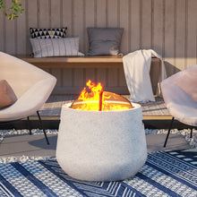 Load image into Gallery viewer, Outdoor Cylindrical Fire Pit Patio Wood Log Burner MgO Garden BBQ Grill