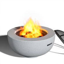 Load image into Gallery viewer, Outdoor Round Fire Pit Patio Wood Burning Fires Garden BBQ Grill
