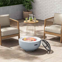Load image into Gallery viewer, Outdoor Round Fire Pit Patio Wood Burning Fires Garden BBQ Grill