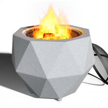 Load image into Gallery viewer, Square Fire Pit Patio Wood Log Burner Garden BBQ Grill Outdoor Fires