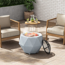 Load image into Gallery viewer, Square Fire Pit Patio Wood Log Burner Garden BBQ Grill Outdoor Fires