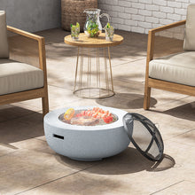 Load image into Gallery viewer, Outdoor Round Shaped Fire Pit Patio Wood Log Burner Garden BBQ Grill