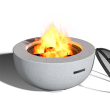 Load image into Gallery viewer, Outdoor Round Shaped Fire Pit Patio Wood Log Burner Garden BBQ Grill