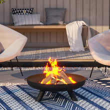 Load image into Gallery viewer, Round Fire Pit Patio Garden Bowl Outdoor Camping Patio Heater Log Burner