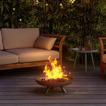 Load image into Gallery viewer, Round Fire Pit Patio Garden Bowl Outdoor Camping Patio Heater Log Burner