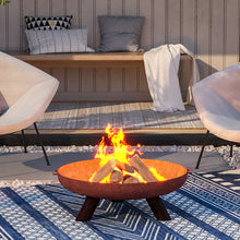 Load image into Gallery viewer, Round Fire Pit Patio Garden Bowl Outdoor Camping Patio Heater Log Burner