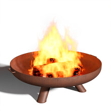 Load image into Gallery viewer, Round Fire Pit Patio Garden Bowl Outdoor Camping Patio Heater Log Burner