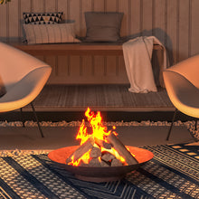 Load image into Gallery viewer, Round Fire Pit Patio Garden Bowl Outdoor Camping Patio Heater Log Burner