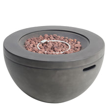 Load image into Gallery viewer, Concrete Propane Fire Pit Circular Gas Fire Pit Outdoor Gas Heater