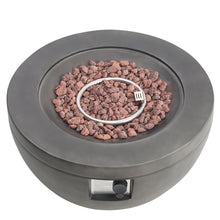 Load image into Gallery viewer, Concrete Propane Fire Pit Circular Gas Fire Pit Outdoor Gas Heater