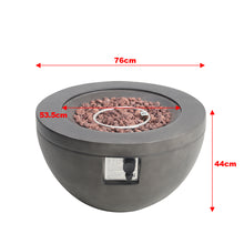 Load image into Gallery viewer, Concrete Propane Fire Pit Circular Gas Fire Pit Outdoor Gas Heater