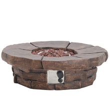 Load image into Gallery viewer, 92cm Concrete Propane Fire Pit Circular Gas Fire Pit Outdoor Gas Fire Pit