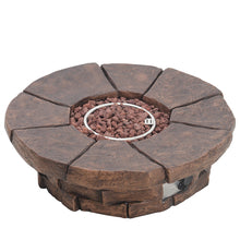 Load image into Gallery viewer, 92cm Concrete Propane Fire Pit Circular Gas Fire Pit Outdoor Gas Fire Pit