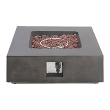 Load image into Gallery viewer, 88cm Concrete Propane Fire Pit Square Gas Fire Pit Outdoor Gas Fire Pit