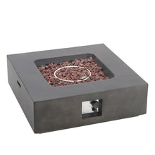 Load image into Gallery viewer, 88cm Concrete Propane Fire Pit Square Gas Fire Pit Outdoor Gas Fire Pit
