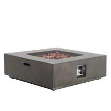 Load image into Gallery viewer, 88cm Concrete Propane Fire Pit Square Gas Fire Pit Outdoor Gas Fire Pit