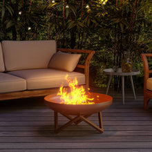 Load image into Gallery viewer, Corten Steel Fire Pit Burner Bowl Garden Heater Camping Bonfire Outdoor