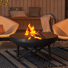 Load image into Gallery viewer, Corten Steel Fire Pit Burner Bowl Garden Heater Camping Bonfire Outdoor