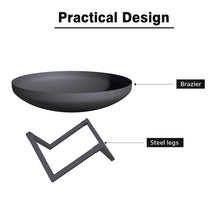 Load image into Gallery viewer, Corten Steel Fire Pit Burner Bowl Garden Heater Camping Bonfire Outdoor