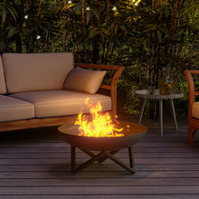 Load image into Gallery viewer, Corten Steel Fire Pit Burner Bowl Garden Heater Camping Bonfire Outdoor