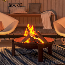 Load image into Gallery viewer, Cast Iron Mild Steel Fire Pit Garden Log Burner Bowl Heater Bonfire Home