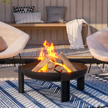 Load image into Gallery viewer, Cast Iron Mild Steel Fire Pit Garden Log Burner Bowl Heater Bonfire Home