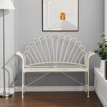 Load image into Gallery viewer, Metal Garden Bench 2-Seater Outdoor Patio Chair Furniture