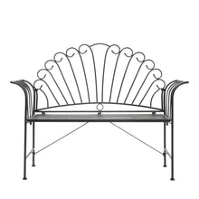Load image into Gallery viewer, Metal Garden Bench 2-Seater Outdoor Patio Chair Furniture