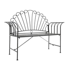 Load image into Gallery viewer, Metal Garden Bench 2-Seater Outdoor Patio Chair Furniture