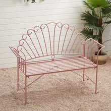 Load image into Gallery viewer, Metal Garden Bench 2-Seater Outdoor Patio Chair Furniture