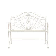 Load image into Gallery viewer, Cast Iron Garden Bench Outdoor Armrests 2 Seater Chair