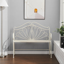 Load image into Gallery viewer, Cast Iron Garden Bench Outdoor Armrests 2 Seater Chair