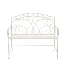 Load image into Gallery viewer, Metal Garden Bench Folding 2 Seater Chair Bench Outdoor Seating Furniture