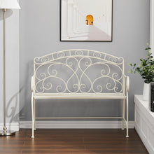 Load image into Gallery viewer, Metal Garden Bench Folding 2 Seater Chair Bench Outdoor Seating Furniture