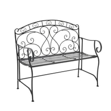 Load image into Gallery viewer, Metal Garden Bench Folding 2 Seater Chair Bench Outdoor Seating Furniture