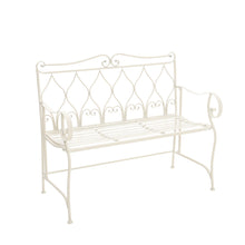 Load image into Gallery viewer, 2-Seater Iron Garden Bench Outdoor Patio Furniture Terrace Seating