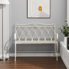Load image into Gallery viewer, 2-Seater Iron Garden Bench Outdoor Patio Furniture Terrace Seating