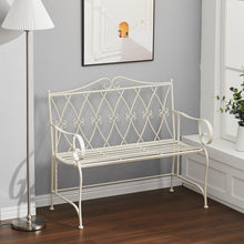 Load image into Gallery viewer, Garden bench made of iron - bench, outdoor bench, metal garden bench