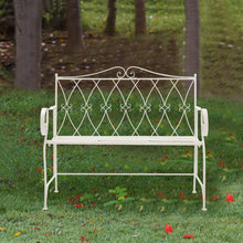 Load image into Gallery viewer, Garden bench made of iron - bench, outdoor bench, metal garden bench